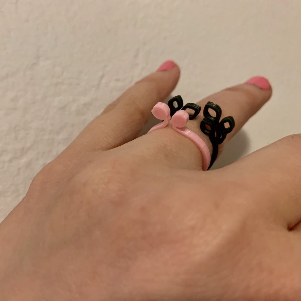Read My Tulips, No More Winter 3D Printed Rings
