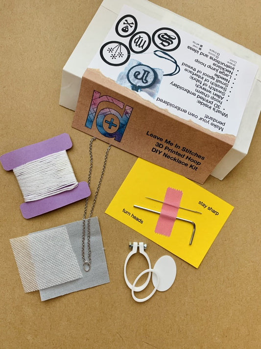 Leave Me In Stitches 3D Printed Hoop DIY Necklace Kit