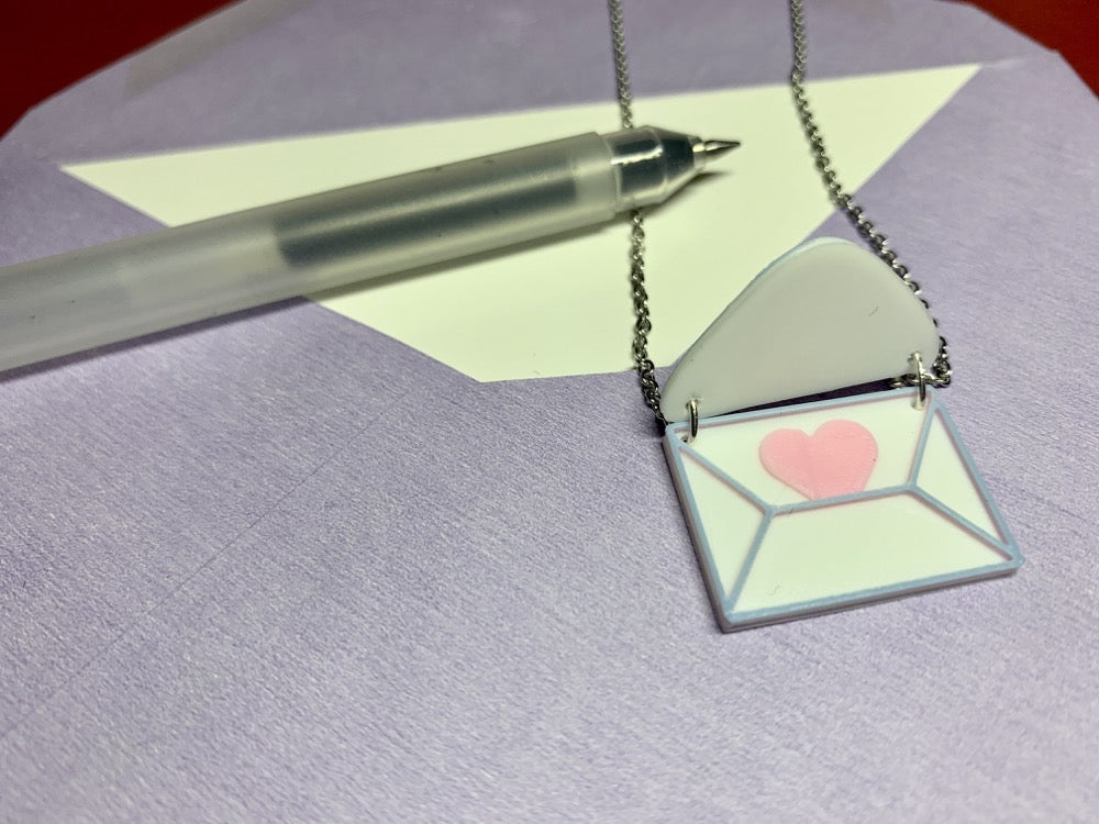 Love Letter 3D Printed Necklace