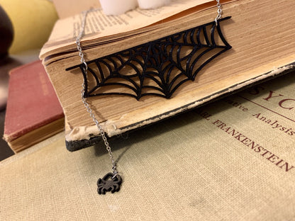Walking Into Spiderwebs 3D Printed Necklace