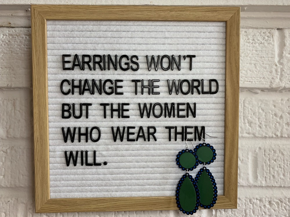 Live, Love, Lace 3D Printed Earrings