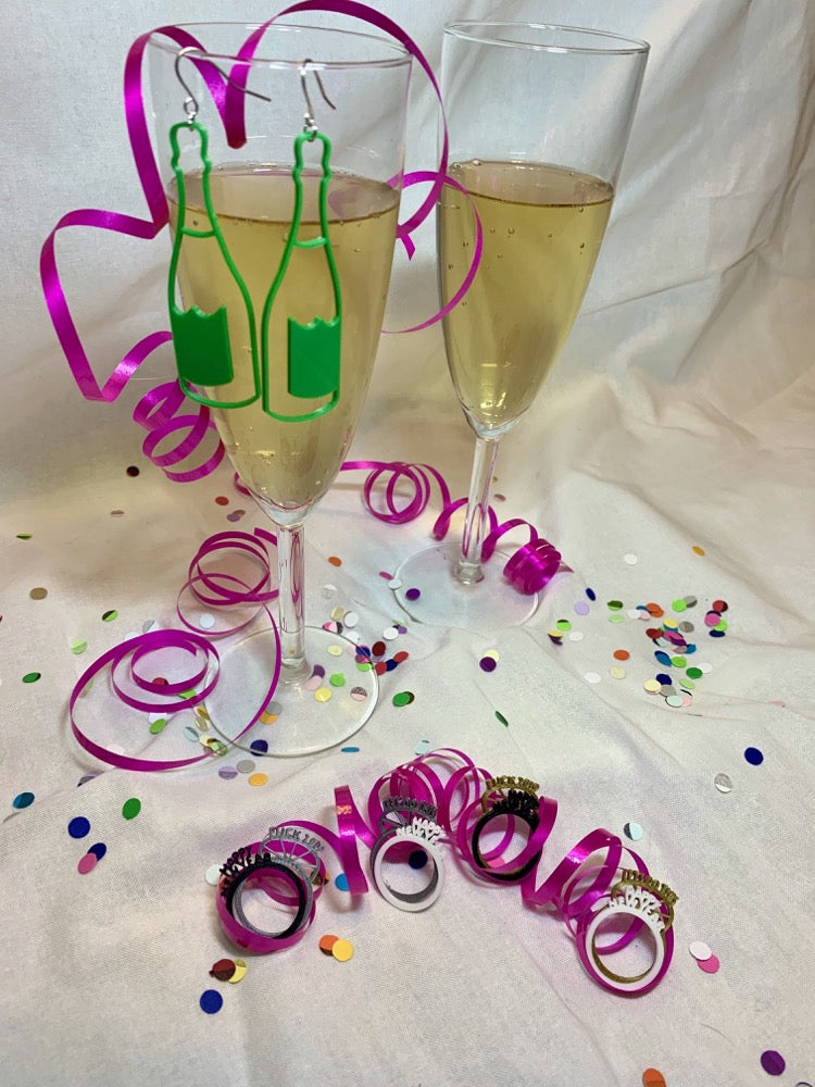 Sip, Sip, Hooray!! 3D Printed Earrings