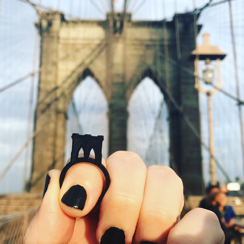No Sleep 'Til Brooklyn 3D Printed Ring