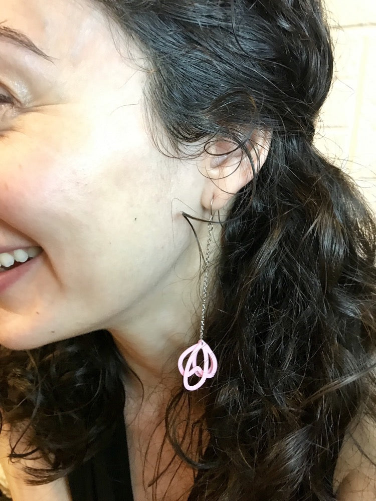What in Carnation? 3D Printed Earrings