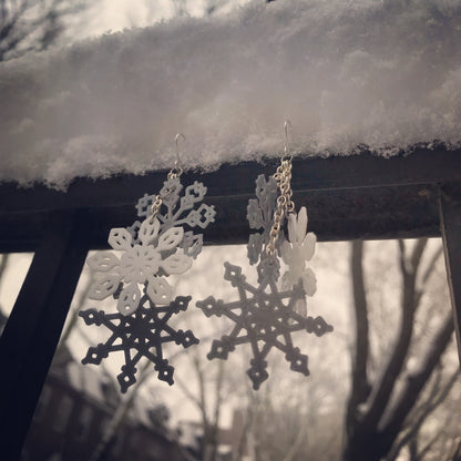 Hoping for a Snow Day 3D Printed Earrings