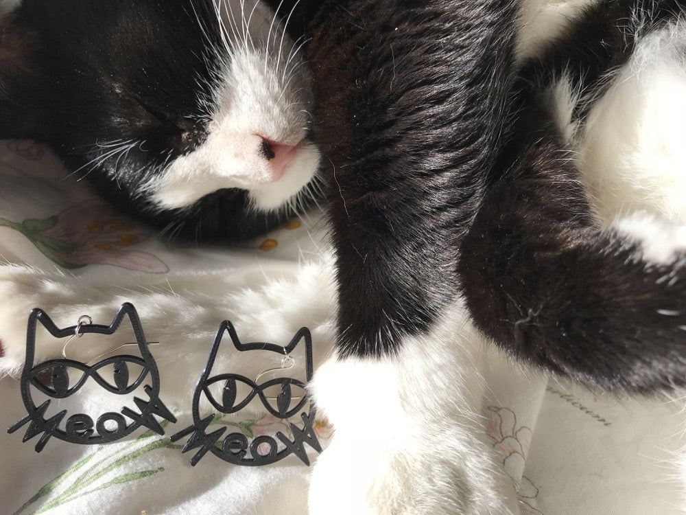 Me-ow! 3D Printed Earrings