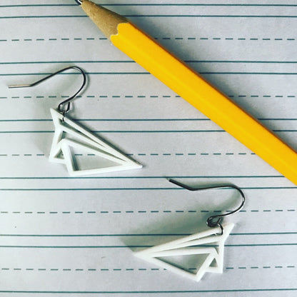 I Fly High Like Paper, Get High Like Planes 3D Printed Earrings