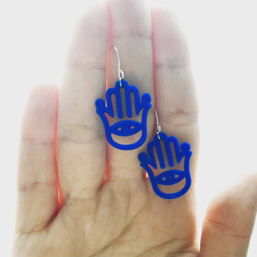Talk to the Hand 3D Printed Earrings