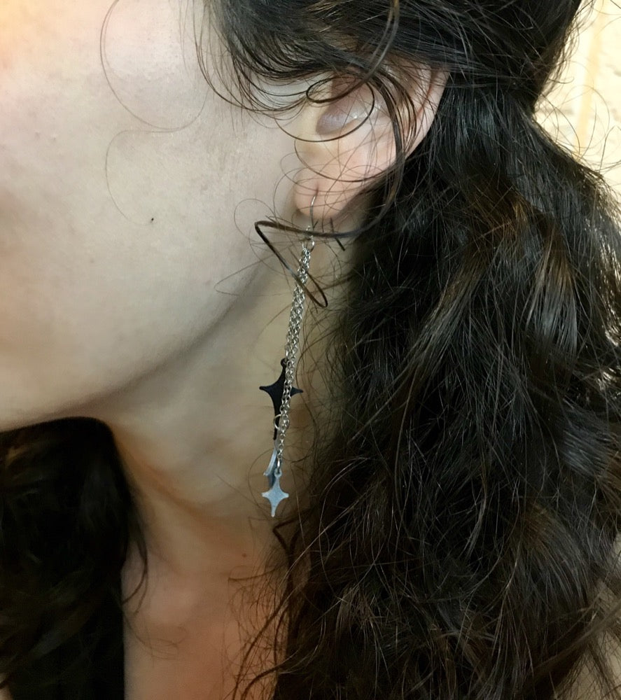 Let's Gogh Stargazing 3D Printed Earrings