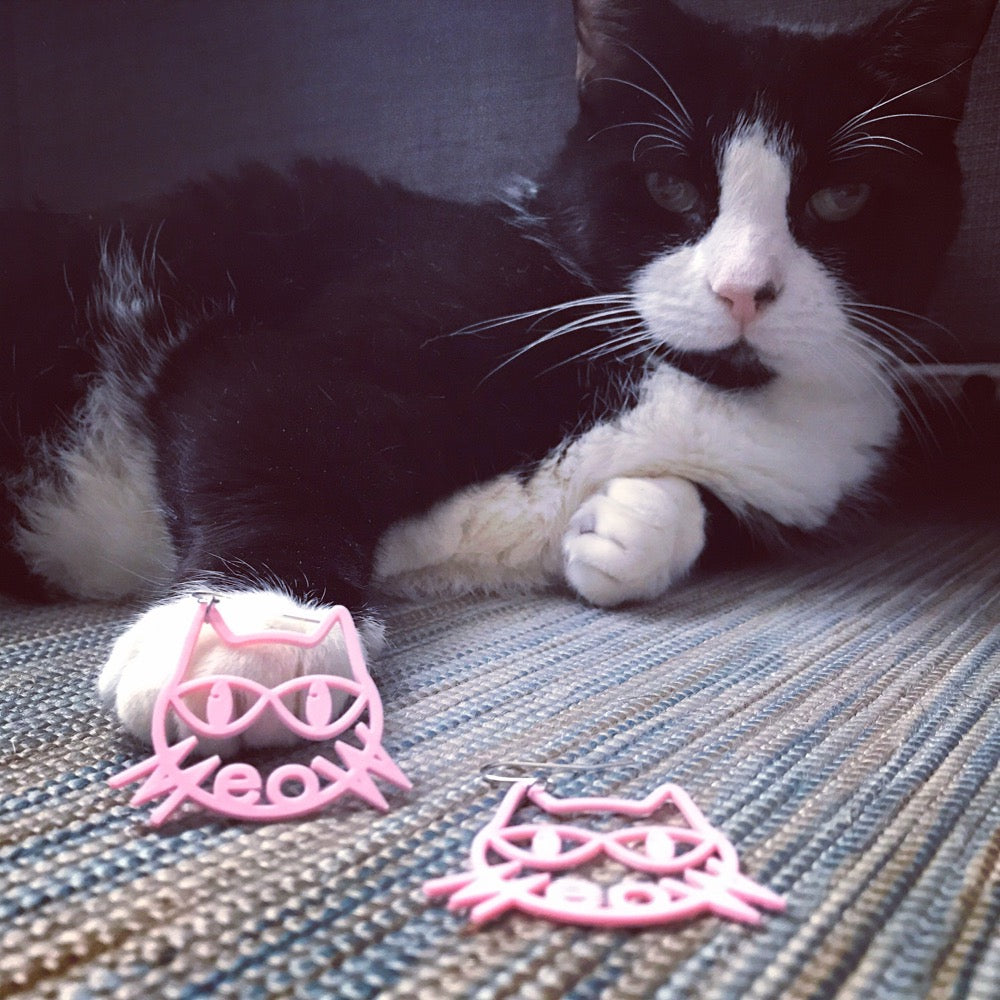 Me-ow! 3D Printed Earrings