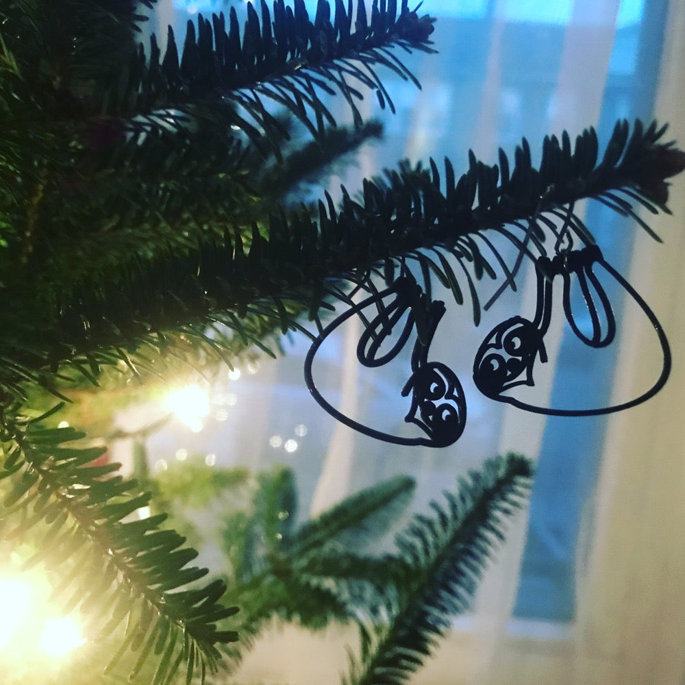 Slow Your Roll 3D Printed Earrings