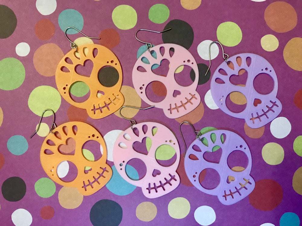 Trick or Treat Yo'Self 3D Printed Earrings