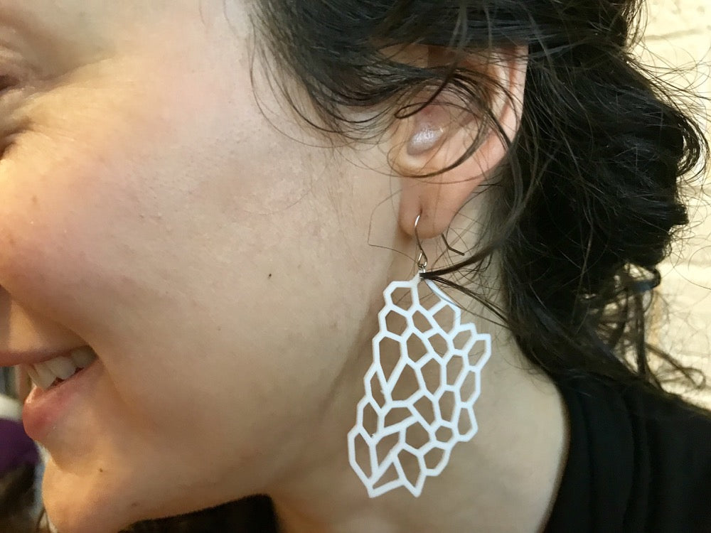 Water Runs Dry 3D Printed Earrings