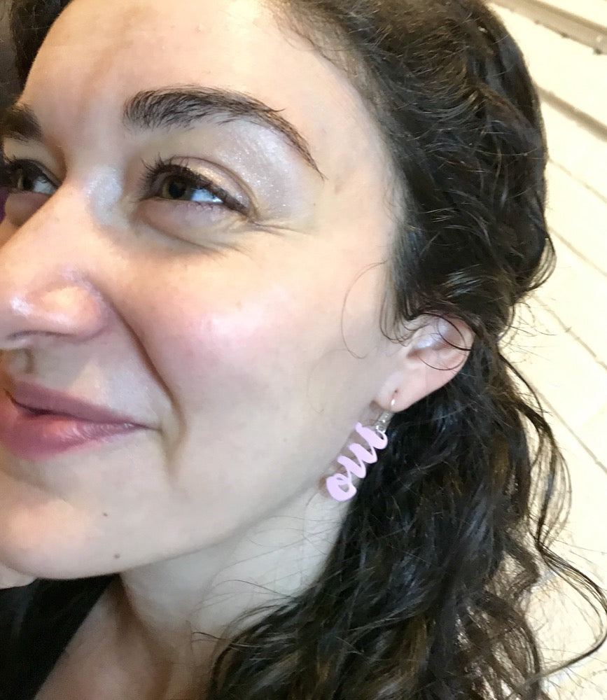 Yes to Love. Yes to Life. Yes to Staying in More! 3D Printed Earrings