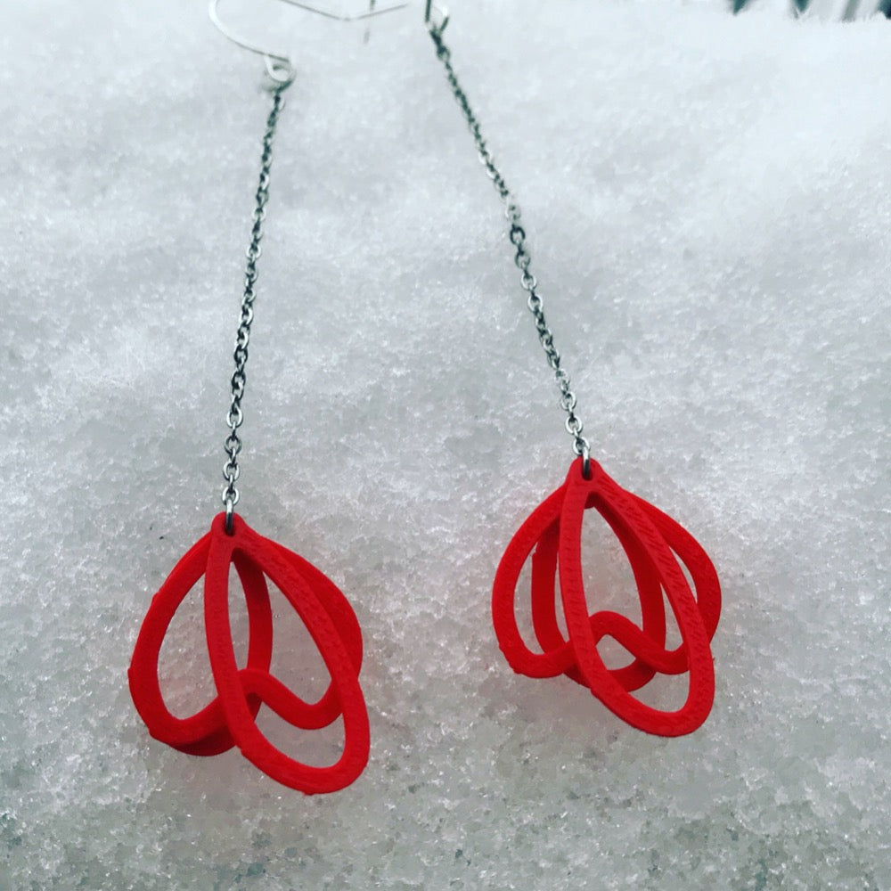 What in Carnation? 3D Printed Earrings