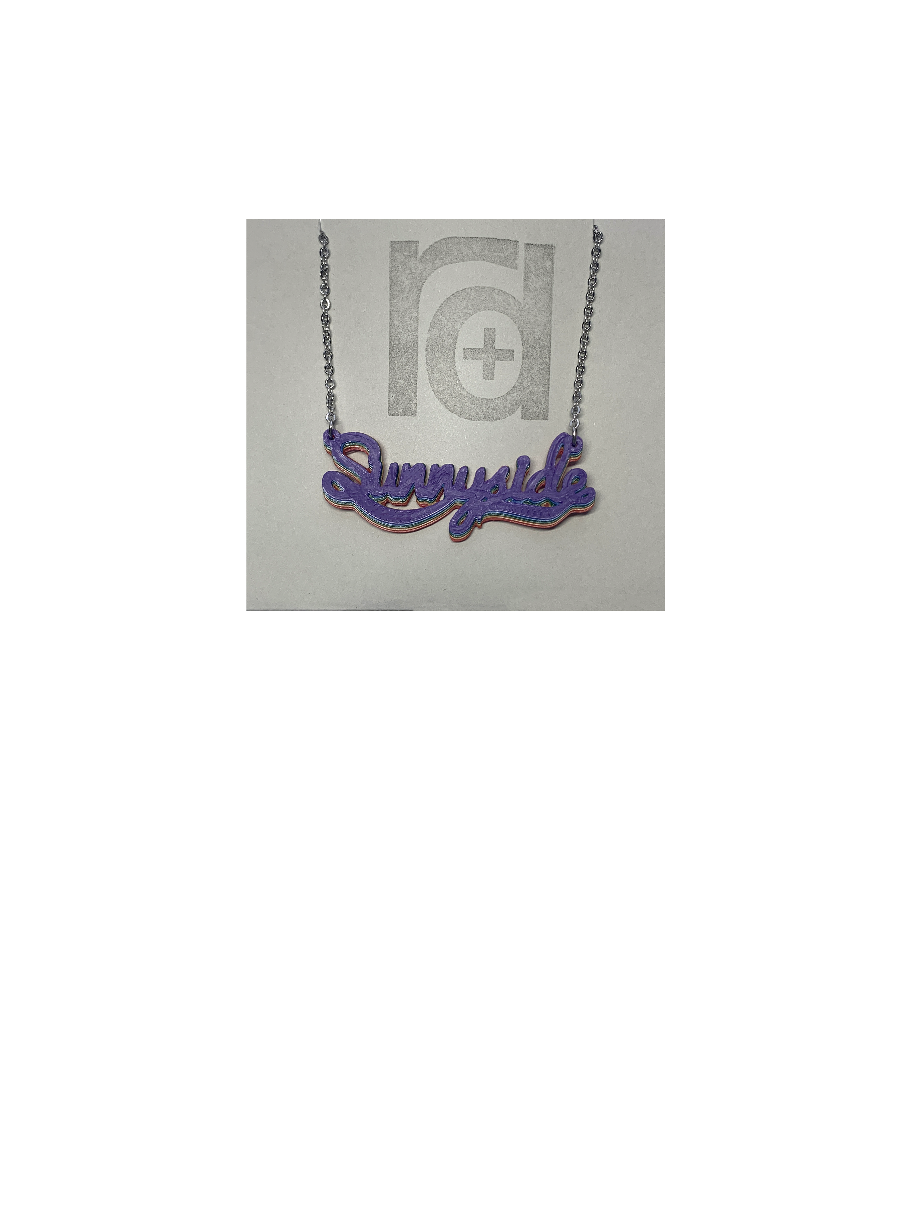 3D Printed Sunnyside Nameplate Necklace Sustainability Meets Fun At R D 3d-printed-sunnyside-nameplate-necklace-sustainability-meets-fun-at-r-d