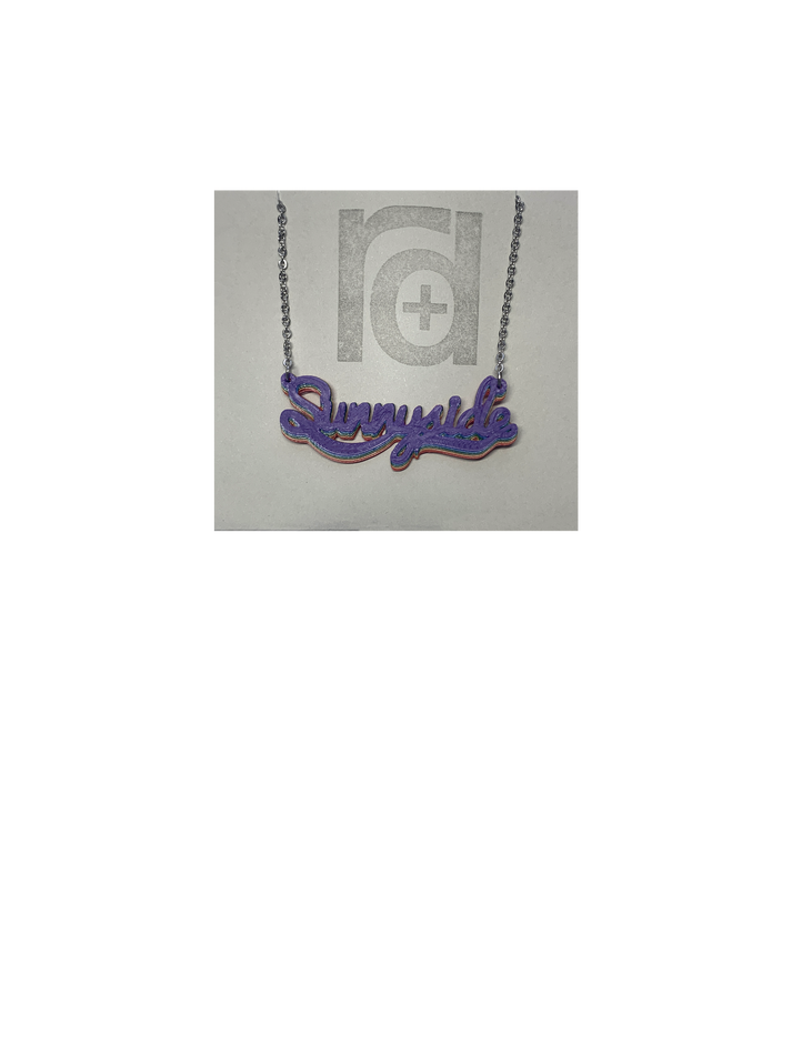 3D Printed Sunnyside Nameplate Necklace Sustainability Meets Fun At R D 3d-printed-sunnyside-nameplate-necklace-sustainability-meets-fun-at-r-d