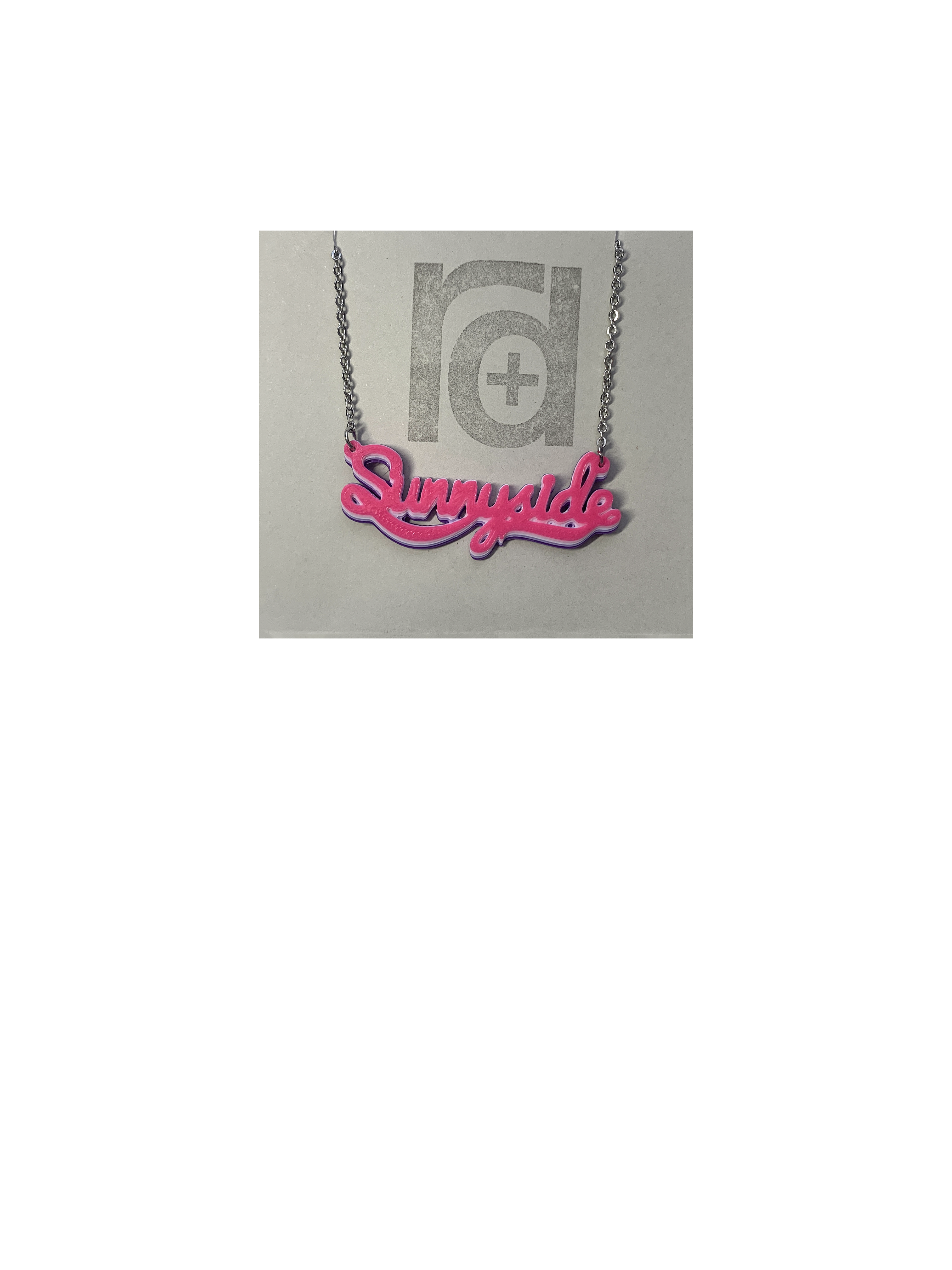 3D Printed Sunnyside Nameplate Necklace Sustainability Meets Fun At R D 3d-printed-sunnyside-nameplate-necklace-sustainability-meets-fun-at-r-d