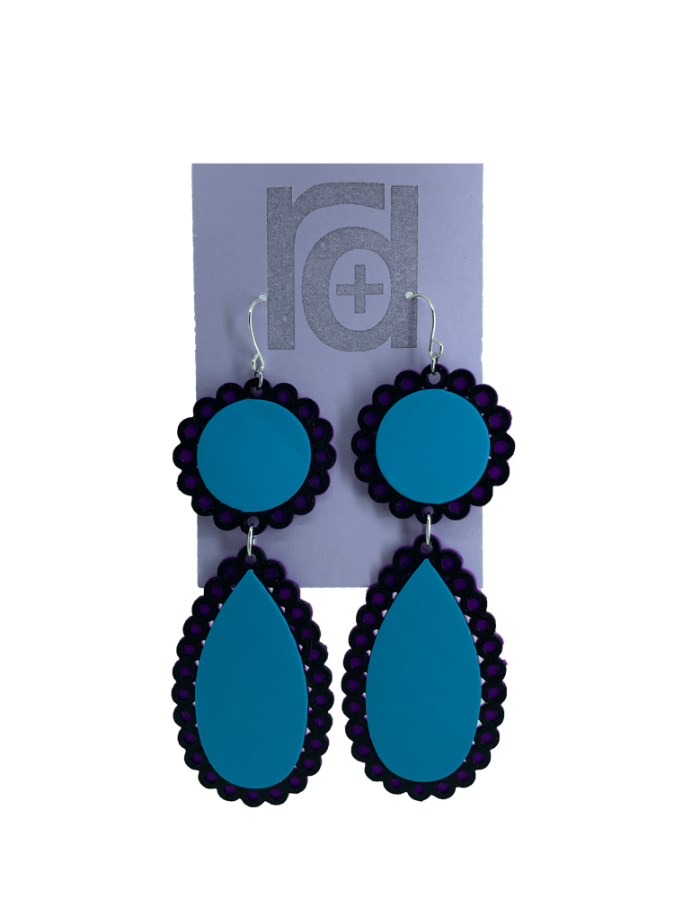 Live, Love, Lace 3D Printed Earrings