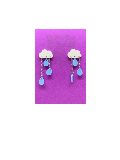 Make It Rain 3D Printed Earrings