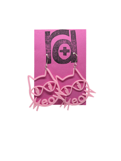 Me-ow! 3D Printed Earrings