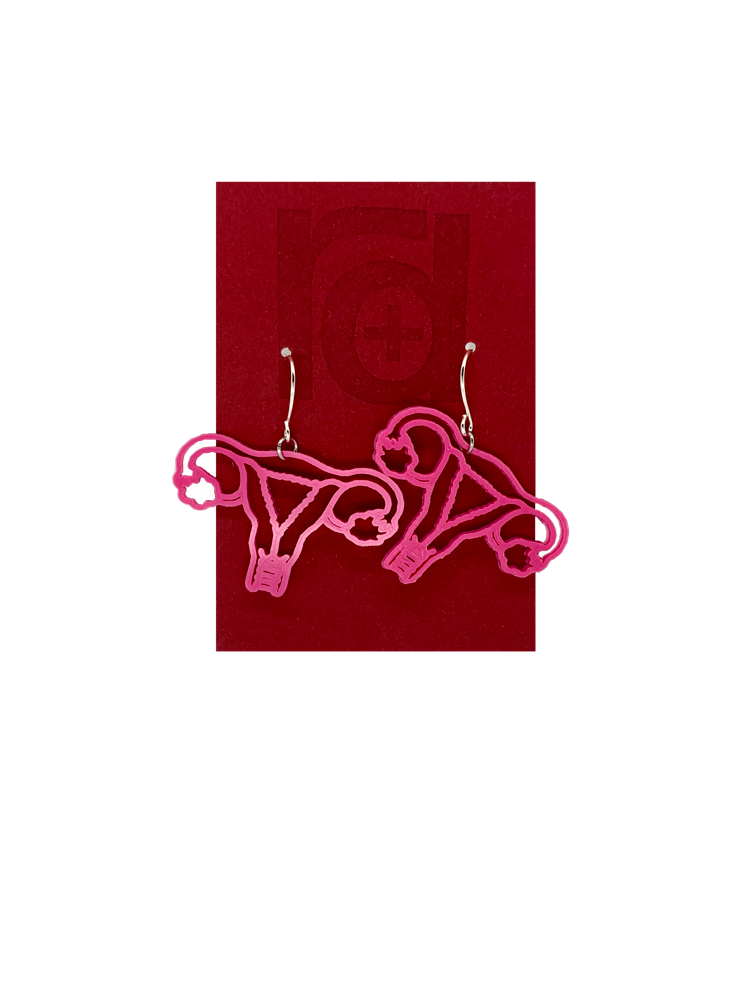 No Need to Ovary-act 3D Printed Earrings
