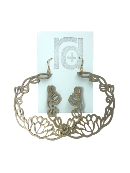 Once and Floral 3D Printed Earrings
