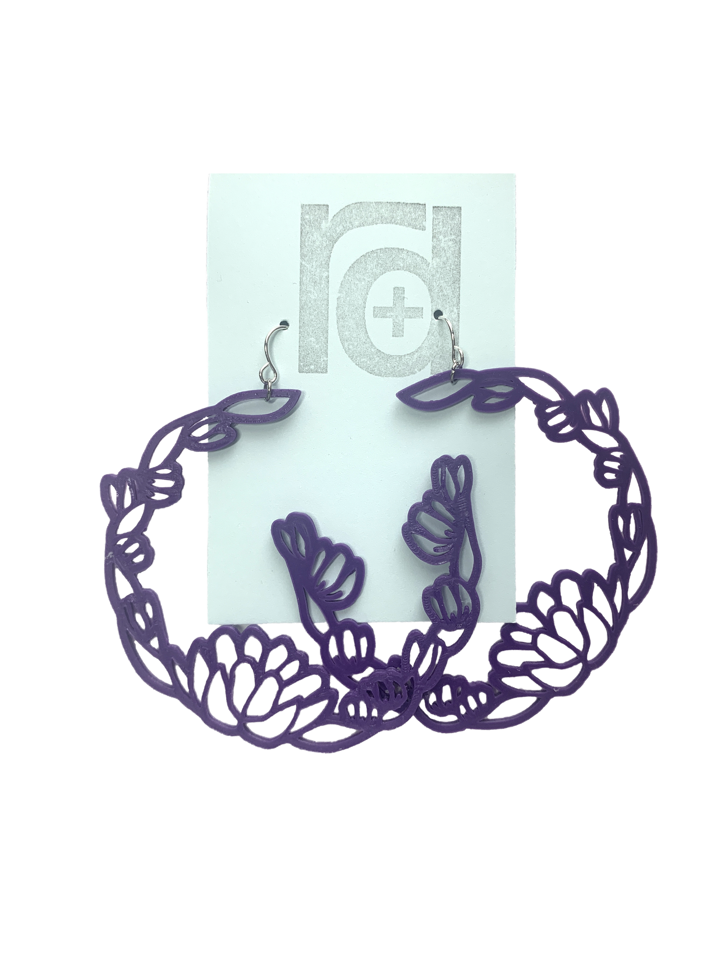Once and Floral 3D Printed Earrings