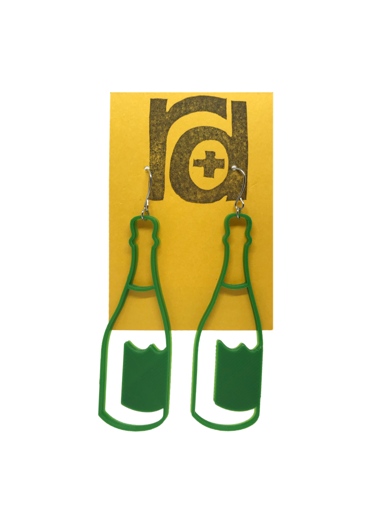 Sip, Sip, Hooray!! 3D Printed Earrings