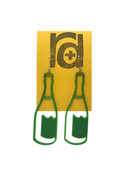 Sip, Sip, Hooray!! 3D Printed Earrings