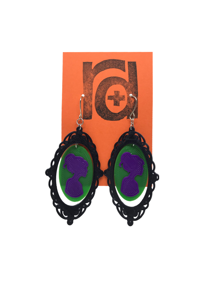 Somebody's Watching Me 3D Printed Earrings