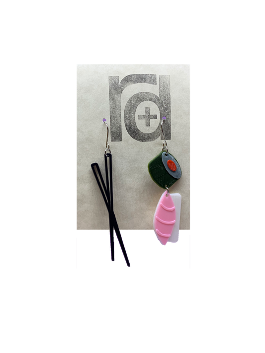 Let Me See That Sushi Roll 3D Printed Earrings