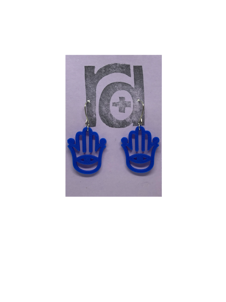Talk to the Hand 3D Printed Earrings