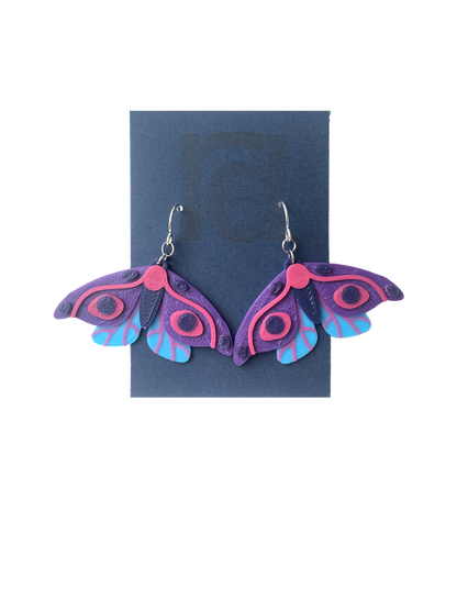 Thank You Very Moth 3D Printed Earrings