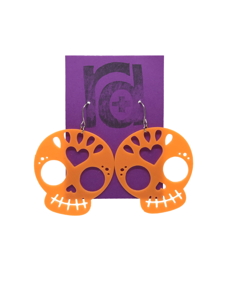 Trick or Treat Yo'Self 3D Printed Earrings