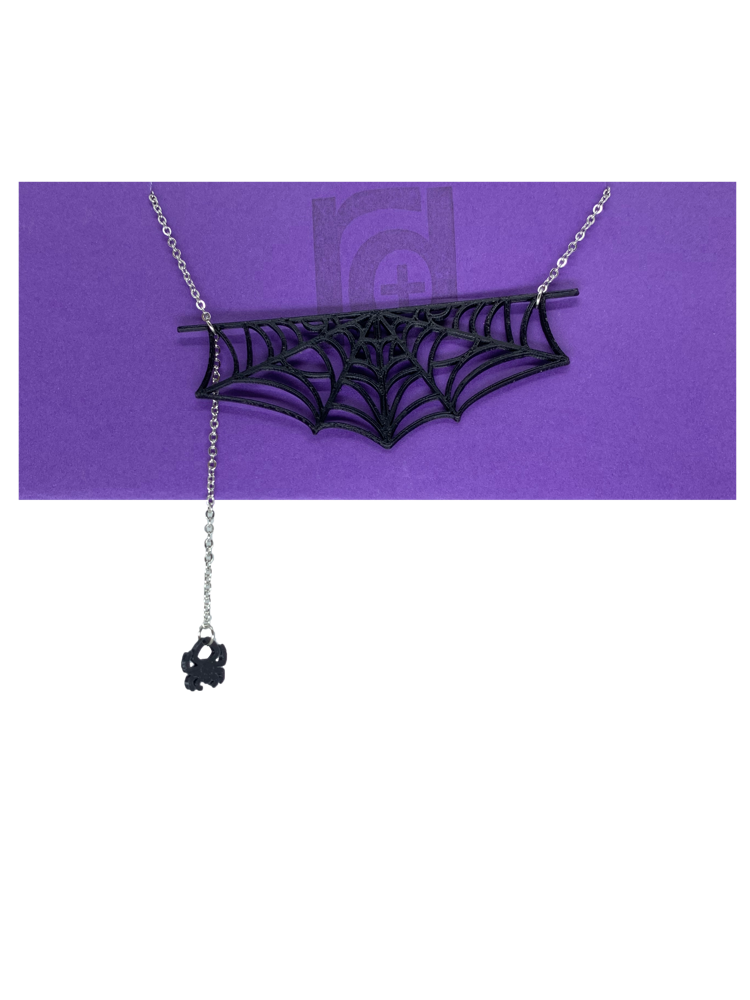 Walking Into Spiderwebs 3D Printed Necklace