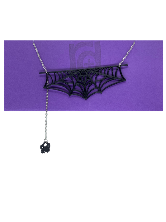 Walking Into Spiderwebs 3D Printed Necklace