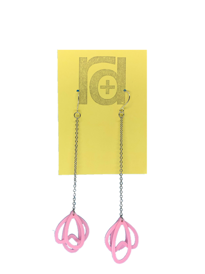 What in Carnation? 3D Printed Earrings